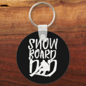 Porte-clés Snowboard Papa Snowboardeur Père Snowboard (Recto)