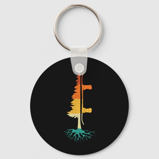 Porte-clés Snowboard Pine Tree - Snowboard Snowboarder Win (Recto)