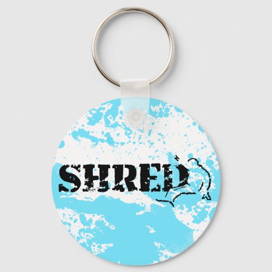 Porte-clés snowboard. shred. (Recto)