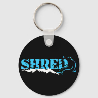 Porte-clés snowboard. shred.