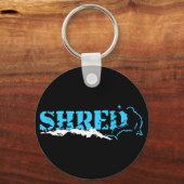 Porte-clés snowboard. shred. (Recto)