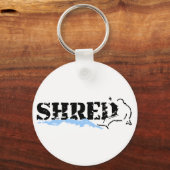 Porte-clés snowboard. shred. (Recto)