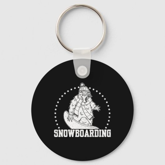 Porte-clés Snowboard Ski Snowboard Activité compétitive (Recto)
