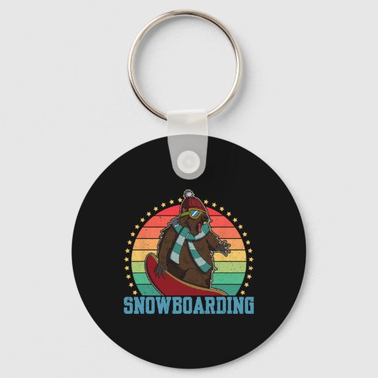 Porte-clés Snowboard Ski Snowboard Activité compétitive (Recto)