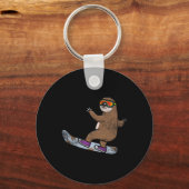 Porte-clés Snowboard Sloth Lover Snowboard Snow Winter S (Recto)