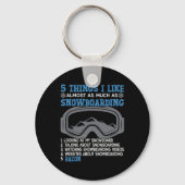 Porte-clés Snowboard Snowboard Bacon 5 choses que j'aime Almo (Recto)