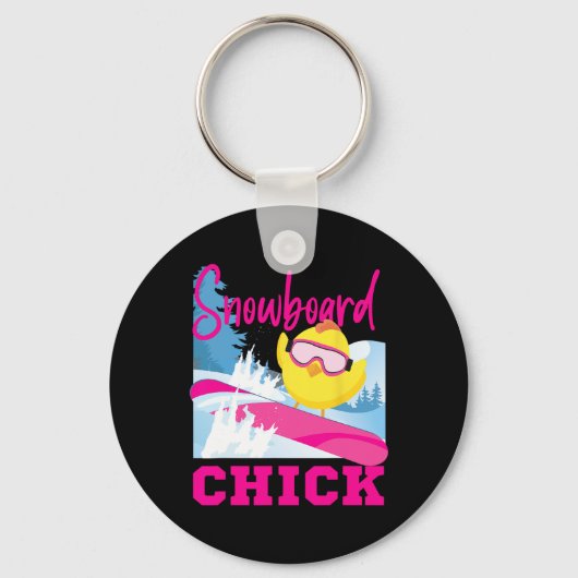 Porte-clés Snowboard Snowboard Chick Chick Snowboard Chi (Recto)