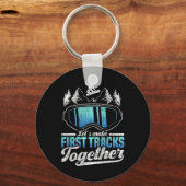 Porte-clés Snowboard Snowboard Faisons les premières pistes T (Recto)