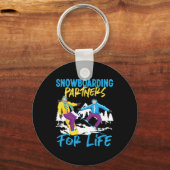 Porte-clés Snowboard Snowboard Mariage Femme Mari Mari Snowb (Recto)