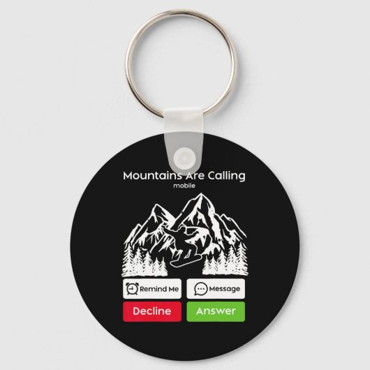 Porte-clés Snowboard Snowboard Mobile Phone Display Mounta (Recto)