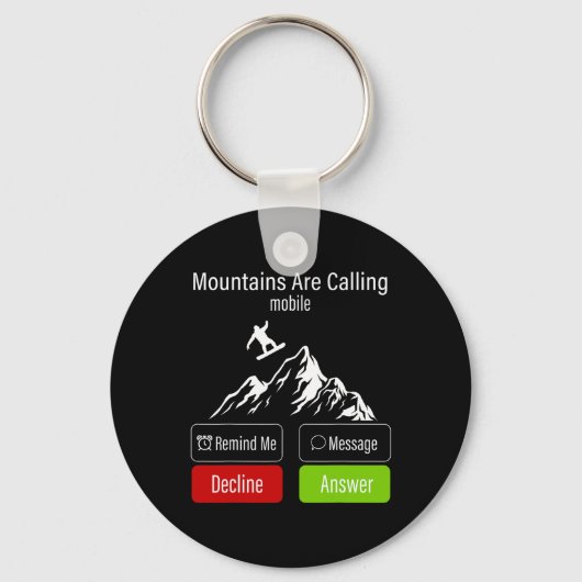 Porte-clés Snowboard Snowboard Mobile Phone Display Mounta (Recto)