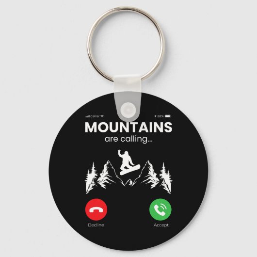 Porte-clés Snowboard Snowboard Mobile Phone Display Mounta (Recto)