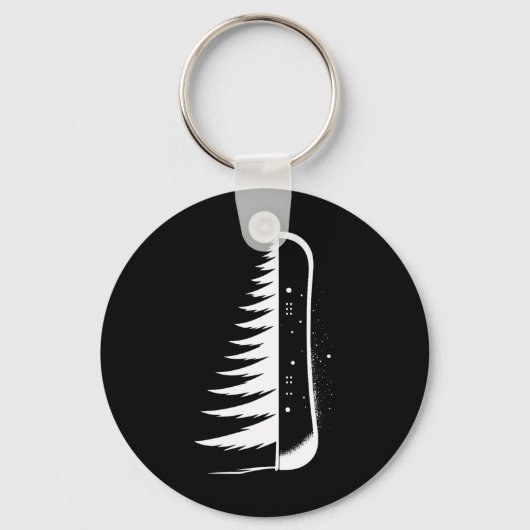 Porte-clés Snowboard Snowboard Pine Tree Snowboard Snowboard (Recto)