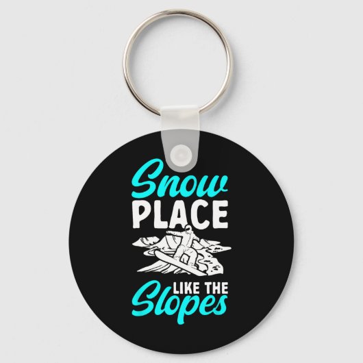 Porte-clés Snowboard Snowboard Snow Place Comme Les Pistes (Recto)