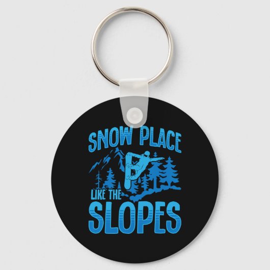 Porte-clés Snowboard Snowboard Snow Place Comme Les Pistes (Recto)