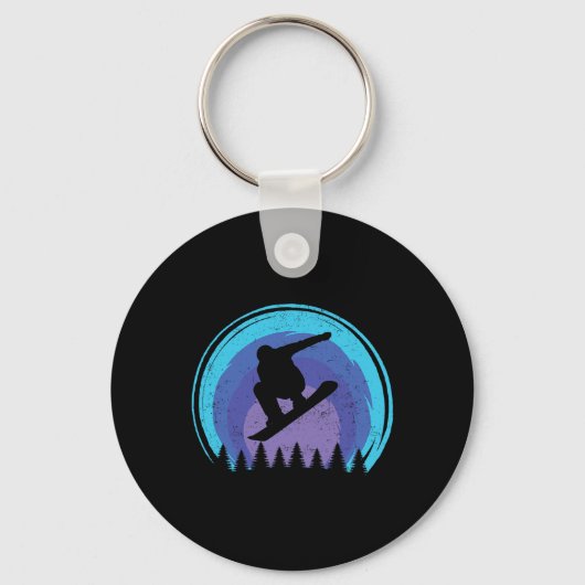 Porte-clés Snowboard Snowboard Snowboard Silhouette Grun (Recto)