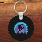 Porte-clés Snowboard Snowboard Snowboard Silhouette Grun (Recto)