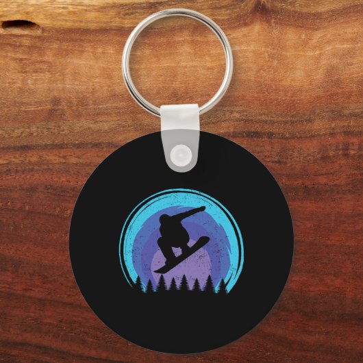 Porte-clés Snowboard Snowboard Snowboard Silhouette Grun (Recto)