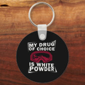Porte-clés Snowboard Snowboard Snowboardeur Ma drogue de choi (Recto)
