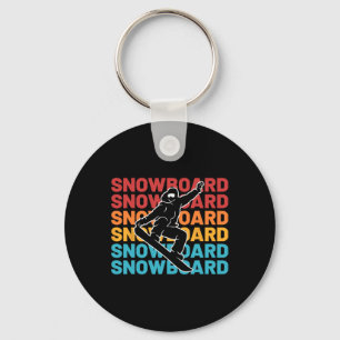 Porte-clés Snowboard Sports Vintages Hiver Ski alpin Ski neig