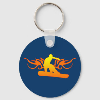 Porte-clés snowboard. tribal.