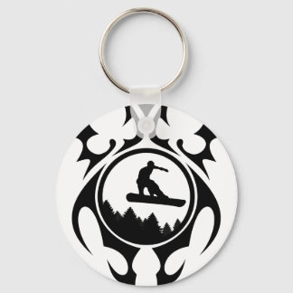Porte-clés snowboard. tribal.