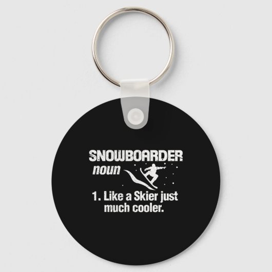 Porte-clés Snowboarder Définition Signification Snowboard Sno (Recto)