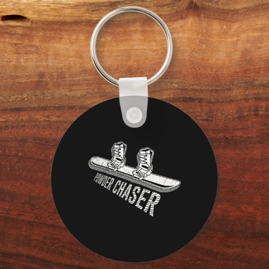 Porte-clés Snowboarder en poudre Chaser Drôle Snowboard enfan (Recto)