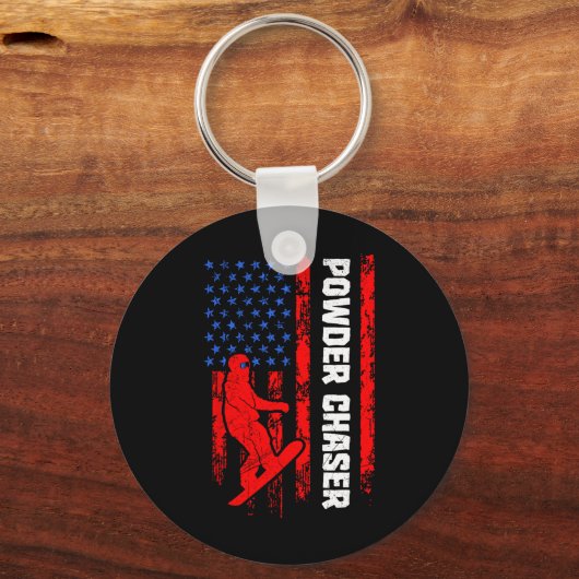 Porte-clés Snowboarder en poudre Chaser Drôle Snowboard enfan (Recto)