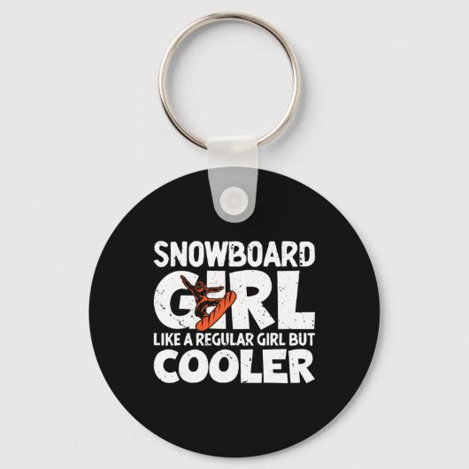 Porte-clés Snowboarder Girl Snowboard Cadeaux Snowboard Wint (Recto)