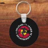 Porte-clés Snowboarder Je Préférerais Être Snowboard Dans Col (Recto)