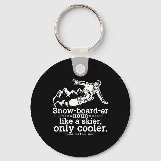 Porte-clés Snowboardeur Définition Funny Snowboard Winter S (Recto)