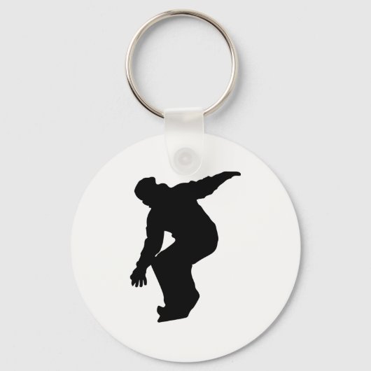 Porte-clés Snowboardeur Silhouette (Recto)