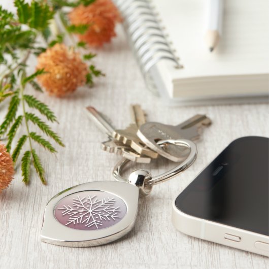 Porte-clés Snowflake Ornament Icon – Winter Holiday Design  (Côté )