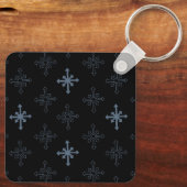 Porte-clés Snowflake outline pattern, Gothic cross inspired (Verso)