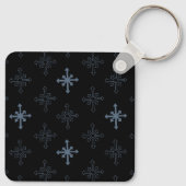 Porte-clés Snowflake outline pattern, Gothic cross inspired (Dos)