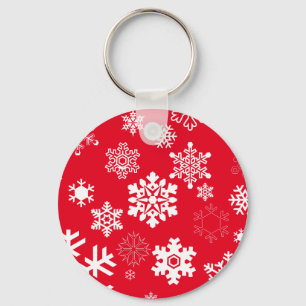 Porte-clés Snowflakes blanc - Couleur Arrière - plan personna