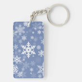 Porte-clés Snowflakes Personnaliser graphique Arrière - plan  (Dos)