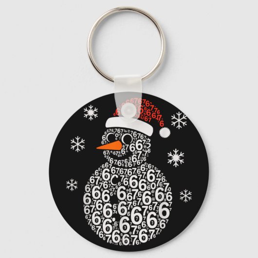 Porte-clés Snowman 67 Six Seven 6 7 Meme Christmas Funny Boy (Recto)