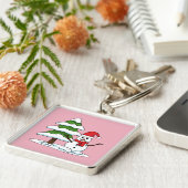 Porte-clés Snowman avec Snowman Pine Tree (Côté)