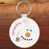 Porte-clés Snowman Funny Visage mignonne nouveauté Noël (Recto)