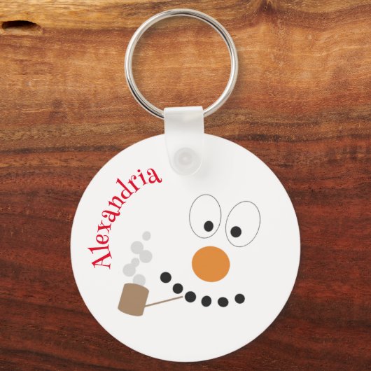 Porte-clés Snowman Funny Visage mignonne nouveauté Noël (Recto)