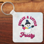 Porte-clés Snowman mignon avec Écharpe dans les couleurs du d (Recto)