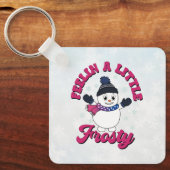 Porte-clés Snowman mignon avec Écharpe dans les couleurs du d (Recto)