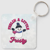 Porte-clés Snowman mignon avec Écharpe dans les couleurs du d (Dos)