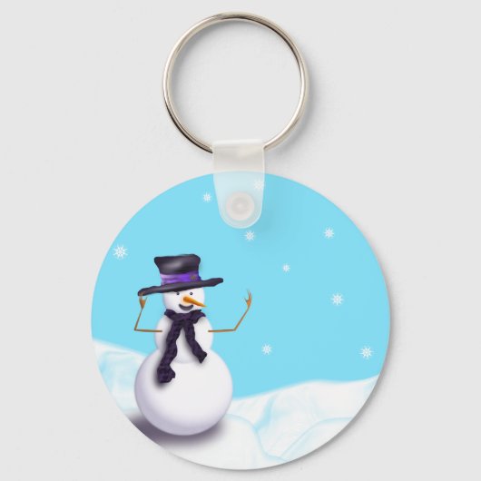 Porte-clés Snowman pourpre (Recto)