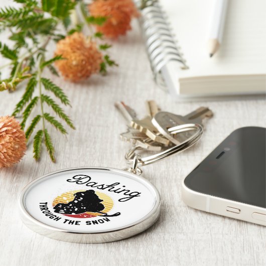 Porte-clés Snowmobiling - Dashing Through The Snow (Côté)