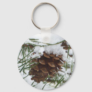 Porte-clés Snowy Pine Cone I