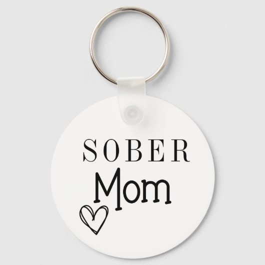 Porte-clés Sober Mom Keychain, Addiction Recovery (Recto)