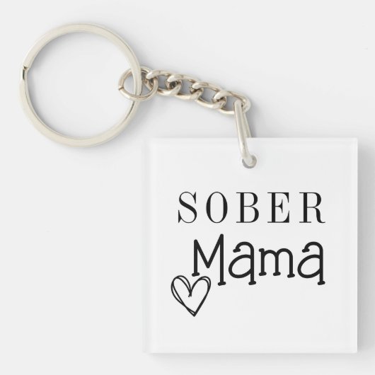 Porte-clés Sober Mom Keychain, Addiction Recovery Sleutelhan (Devant)